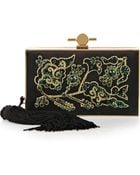 Jason Wu Daphne Embroidered Satin and Metal Box Clutch - Lyst
