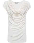Mango Draped Top - Lyst