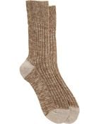 Maria La Rosa Chunky Knit Ribbed Midcalf Socks - Lyst