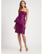 Ml Monique Lhuillier Strapless Taffeta Dress - Lyst