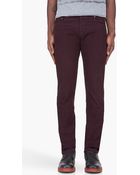 Rag & Bone Slim Dark Purple Cords - Lyst