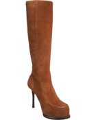 Saint Laurent Tribtoo Platform Knee Boot - Lyst