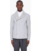 3.1 Phillip Lim Grey Reversible Sherpa Jacket - Lyst