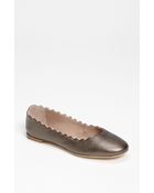 Chloé Scalloped Ballet Flat - Lyst