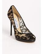 Jimmy Choo Blair Peep Toe Pump - Lyst
