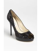 Jimmy Choo Crown Open Toe Pump - Lyst