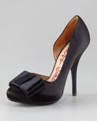 Lanvin Satin Bow Dorsay - Lyst