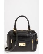 Michael Kors Gia Embossed Leather Satchel - Lyst