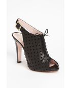 RED Valentino Peep Toe Sandal - Lyst