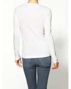 Splendid 1x1 Long Sleeve Scoop Neck Tee - Lyst