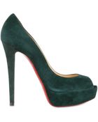Christian Louboutin 140mm Banana Suede Open Toe Pumps - Lyst