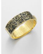 Alexander McQueen Enamel Skull Cuff Bracelet - Lyst