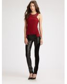 Sachin & Babi Sasha Leather Collar Top - Lyst