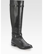 Pour La Victoire Loryn Leather Buckle Knee High Boots - Lyst