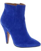 Aldo Soun Bright Blue Zip Size Pointed Ankle Boots - Lyst
