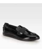 Tod's Patent Leather Moccasin Loafers - Lyst