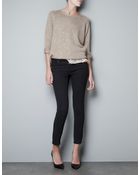 Zara Sequinned Sweater - Lyst