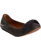 Lanvin Bow Ballet Flat - Lyst