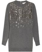 Lela Rose Embellished Wool Sweater - Lyst