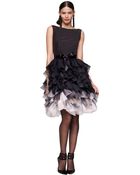 Oscar de la Renta Faille Sleeveless Dress - Lyst