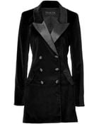 Rachel Zoe Black Velvet Cameron Tuxedo Coat - Lyst