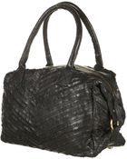 Topshop Striped Leather Holdall - Lyst