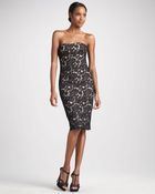 Notte By Marchesa Strapless Lace Cocktail Dress - Lyst