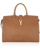 Saint Laurent Cabas Chyc Large Leather Tote - Lyst