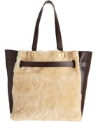 Christian Louboutin Shearling Large Sybil Shopper - Lyst
