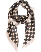 David Szeto Ikat Checkered Square Scarf - Lyst