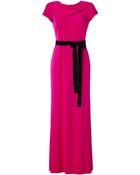 Paule Ka Fuchsia Satin and Crepe Gown - Lyst