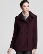 Calvin Klein Double Breasted Pea Coat With Hood - Lyst