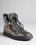 Giuseppe Zanotti Sneakers Metallic Lace Up - Lyst