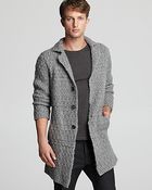 John Varvatos Long Jacquard Cardigan - Lyst
