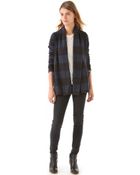 Splendid London Striped Fleece Cardigan - Lyst