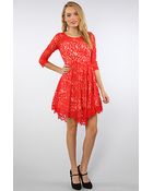 Free People The Floral Mesh Lace Dress - Lyst