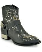 Jeffrey Campbell Presley Black Leather Ankle Bootie - Lyst