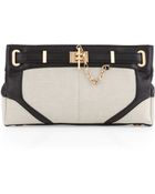 Rachel Zoe Zoe Canvasleather Clutch - Lyst