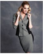 Tahari Houndstoothcheck Colorblock Skirt Suit - Lyst