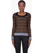 Rag & Bone Bronze Wool Lisbeth Sweater - Lyst