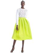 Tibi Resort Kelp Silk Faille Full Skirt - Lyst