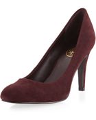 Ash Chloe Suede Pump Prune - Lyst