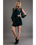 Alexia Admor Velvet Poet Burnout Dress - Lyst