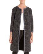 Dolce & Gabbana Three-Quarter Sleeve Boucle Coat - Lyst