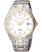Seiko Solar Two Tone Stainless Steel Bracelet - Lyst