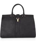 Saint Laurent Cabas Chyc Leather Tote - Lyst