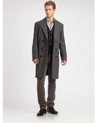 Versace Wool Top Coat - Lyst