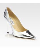 Jimmy Choo Abel Metallic Leather Pumps - Lyst