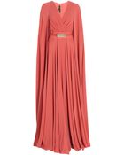 Elie Saab Long Cap Detail Gown - Lyst