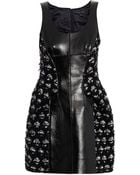 Marc Jacobs Medallion Tweed And Leather Dress - Lyst